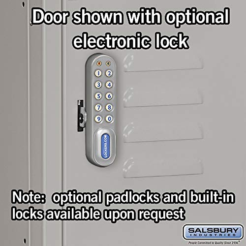 Salsbury Industries 5-Tier Box Style Metal Locker, 5-Feet High, 12-Inch Deep, Gray
