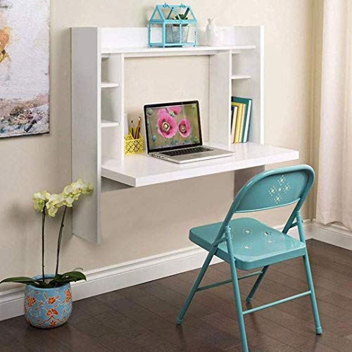 2021 New Floating Desk Hanging Desk for Small Space,Anti-Fall,Wall Mounted Computer Desks Home Office Desk,Compact Workstation Drop-Leaf Table for Laptop PC Notebook