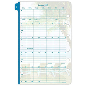 Day-Timer Daily Planner Refill 2017, Two Page Per Day, Loose Leaf, 5-7/16 x 8-1/2", Desk Size, Coastlines (13180)