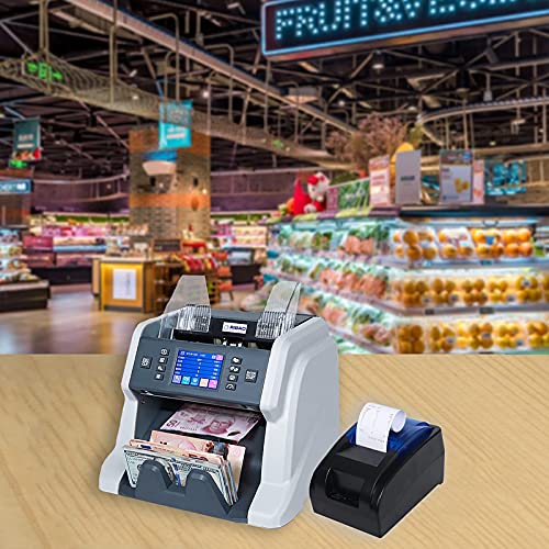 Printer and RIBAO BC-55 Mixed Denomination Bill Money Counter