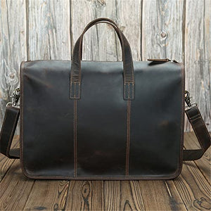 FENXIXI Retro Men's Handbag Briefcase Horizontal Business Computer Bag Messenger Men's Bag (Color : A, Size : 40 * 28 * 9cm)