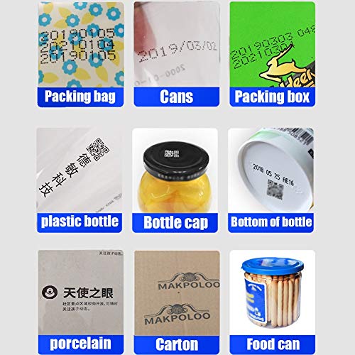 Portable Inkjet Code Printer HD - Label Printers Handheld Labelling Gun, Trademark Logo Barcode Graphic Date Coder Price Label Making Machine (Size : Machine)