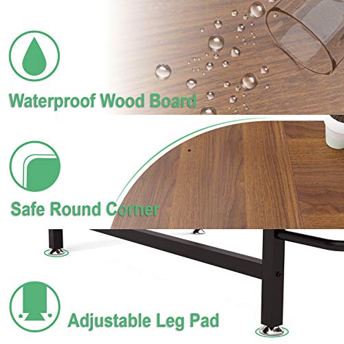Teraves Reversible L Shaped Desk with Shelves Round Corner Computer Desk Gaming Table Workstation for Home Office