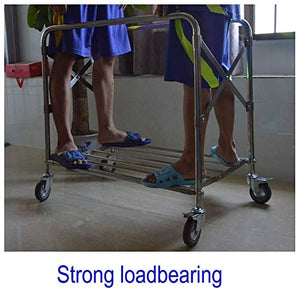 GagalU Folding Linen Cart with Universal Brake Wheel
