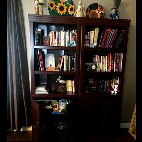 Coner Bookcase with Drawers, 3shelf Wood DIY, Tall Narrow 5 Tier TV Furniture for Corner & E-Book