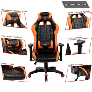 Ayvek Chairs JD-7219-OR SuperSwift Extreme Gaming Chair, Orange