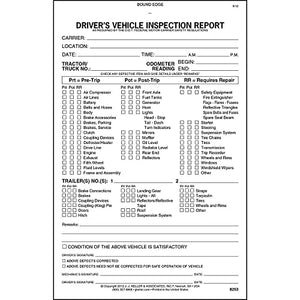 Detailed Driver's Vehicle Inspection Report (Pre- & Post-Trip) 50-pk. - Book Format, 2-Ply Carbonless, 5.5" x 8.5", 31 Sets of Forms Per DVIR Book - Meet FMCSR Requirements - J. J. Keller & Associates