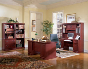 Bush Furniture Birmingham 60W Executive Desk in Harvest Cherry