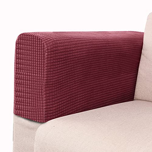 SaditY 2pcs Black Washcloth Sofa Armrest Protectors