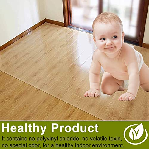IHIPPO Clear Plastic Carpet Protector Chair Mat for Hardwood Floor - 2MM Vinyl Runner