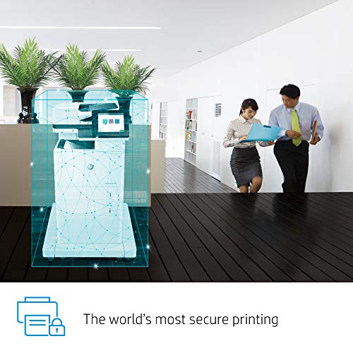 HP LaserJet Enterprise MFP M635fht Monochrome Multifunction Printer with Extra Paper Tray and Wheeled Stand (7PS98A)