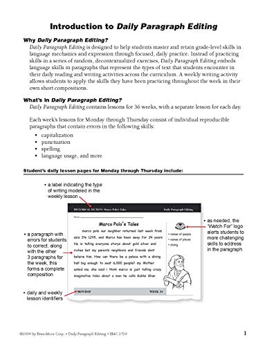 Evan-Moor Daily Paragraph Editing, Grade 6