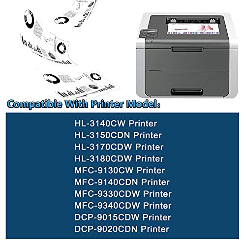 TN221BK,TN221C,TN221M,TN221Y Compatible TN221 TN-221 Toner Cartridge Replacement for Brother MFC-9130CW 9340CDW HL-3140CW 3170CDW DCP-9015CDW Printer,6PK(3BK+1C+1M+1Y)