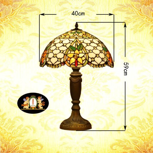 Tiffany Europaische retro style hand-painted stained glass table lamp