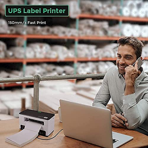 MUNBYN Thermal Label Printer, with Pack of 500 4x6 Roll Labels,High Speed Direct USB Thermal Barcode 4×6 Shipping Label Printer Marker