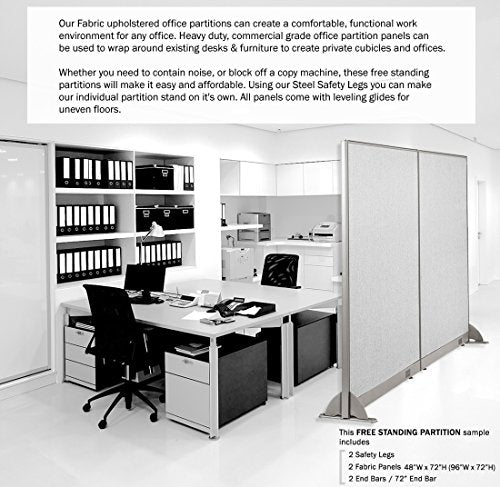 GOF Freestanding Office Partition, Large Fabric Room Divider Panel, 48"W x 60"H