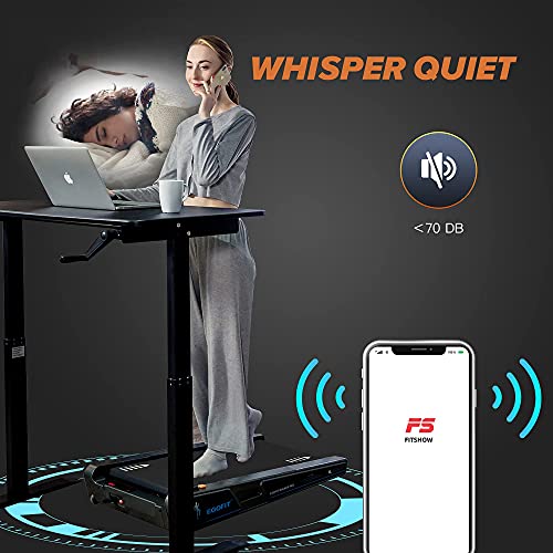 Egofit Walker Pro Small Under Desk Electric Treadmill Walking Machine, Installation-Free with LED Display, Remote Control and APP Control, Compact Fit Standing Desk Exerciser for Home Office Use