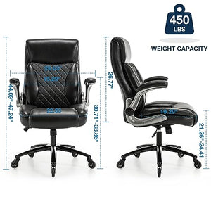 Blue Whale Ergonomic Office Chair with 3D Lumbar Support for Back Pain - Big and Tall Executive Desk Chair