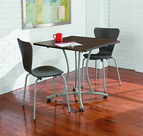 Linea Italia TR702MOC Trento Line Palermo Table, 33w x 31-1/2d x 29-1/2h, Mocha/Gray