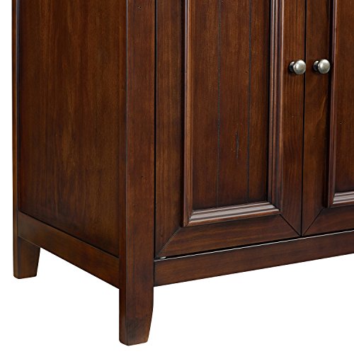 Crosley Furniture Sienna Bookcase - Rustic Mahogany