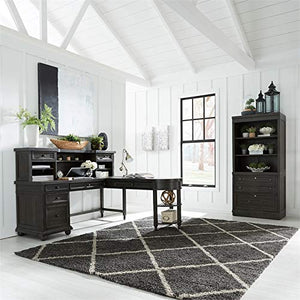 Liberty Furniture Harvest Home Black L Shaped Desk Set