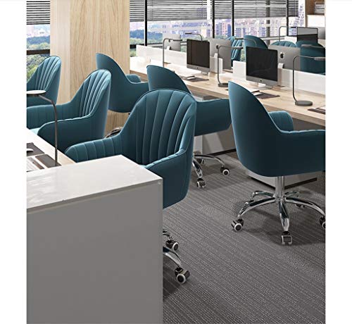 Computer Chair with Metal Feet Suede Upholstered Office Chair Sofa Chair Suitable for Home Office and Meeting Room Gray Pink (Color : Lavender)