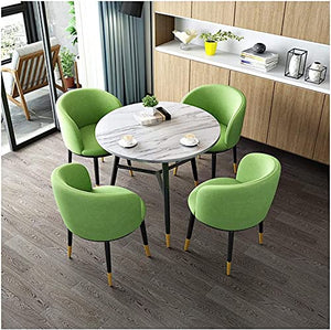 AkosOL Office Table and Chair Set - Modern Business Dining Furniture (Green 80cm)