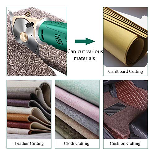 MXBAOHENG Electric Rotary Cutter Cordless Electric Scissor Rechargeable Fabric Shear for Cloth/Paper/Carpet/Leather Cutting Thickness ≤2.5cm (1 Battery)