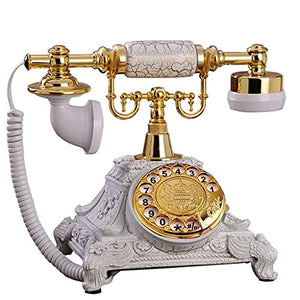 None Vintage Resin Antique Telephone - Europe Style, Black