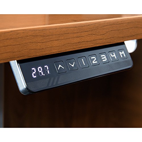 Bush Business Furniture Series C 72W U Shaped Desk with Height Adjustable Bridge, Hutch and Storage in Natural Cherry