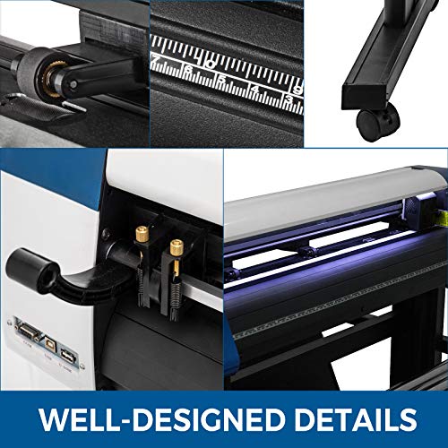 VEVOR Vinyl Cutter 53 Inch Vinyl Cutter Machine Semi-Automatic DIY Vinyl Printer Cutter Machine Manual Positioning Sign Cutting with Floor Stand Signmaster Software