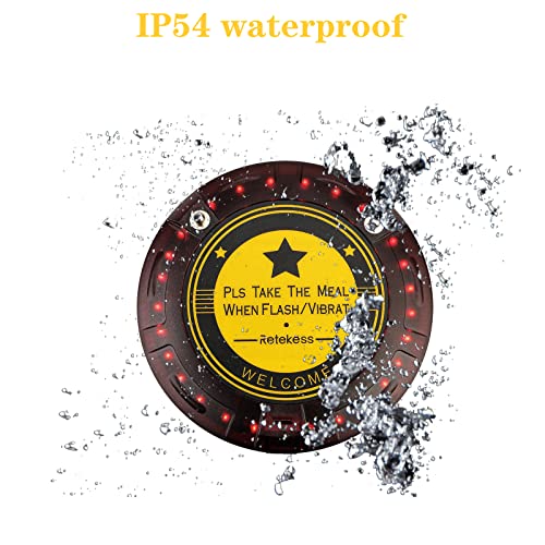 Retekess TD103 Restaurant Pager Coaster System 1000M Long Range Out of Range Alarm 10 Pagers for Warehouse Hotel Community