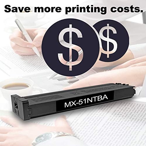 3 Pack Black MX-51NTBA MX-51NT Toner Cartridge Replacement for Sharp MX-4110N 4111N 4140N 4141N 5110N 5111N 5140N 5141N Printer
