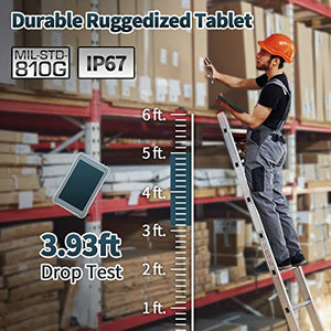 Rugged Android Tablet Barcode Scanner, Upgraded Android 9.0, Integrated Zebra 2D Scanner, 8 Inch Rugged IP67 Tablet, with GPS, WiFi, 4G, NFC for Warehouse Industrial Management, MUNBYN Scanner