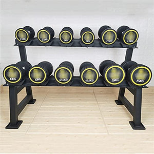 Dumbbell Hand Weights New Dumbbell Set All-Purpose Dumbbells in Pair,or Set with Rack,Odorless Rubber Dumbbell Dumbbells Deluxe Steel Handle (Size : 105kg/231 lb Dumbbell+Double Rack)