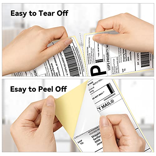 Bluetooth Label Printer and 2X 220pcs Roll Labels, Jiose 4x6 Shipping Thermal Printer for Android/iOS, Commercial Grade, 162mm/s High-Speed Printing