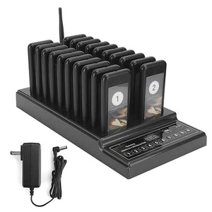 inBEKEA Restaurant Waiter Service Calling System with 999-Channel 20 Keyboard Pagers