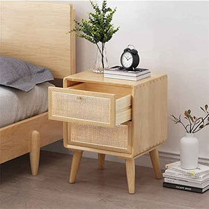 BinOxy Night Stand Bedside Table Japanese Style Small Storage Cabinet (Color: E, Size: 40 * 35 * 54cm)