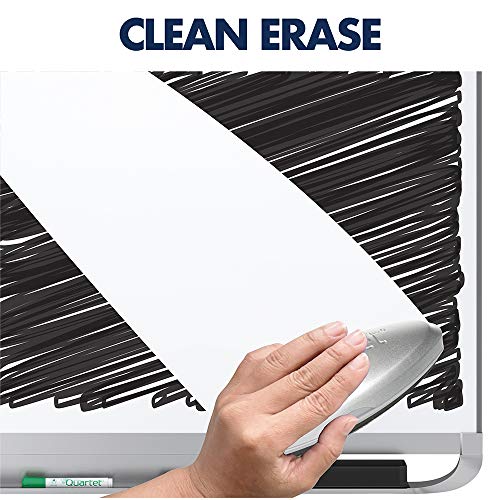 Quartet Magnetic Whiteboard, Porcelain, White Board, Dry Erase Board, 6' x 4', Black Frame, Prestige 2 Duramax (P557BP2)