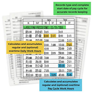 Calculating AT-4500 Sets up in Minutes - totals Regular and Overtime Hours Worked