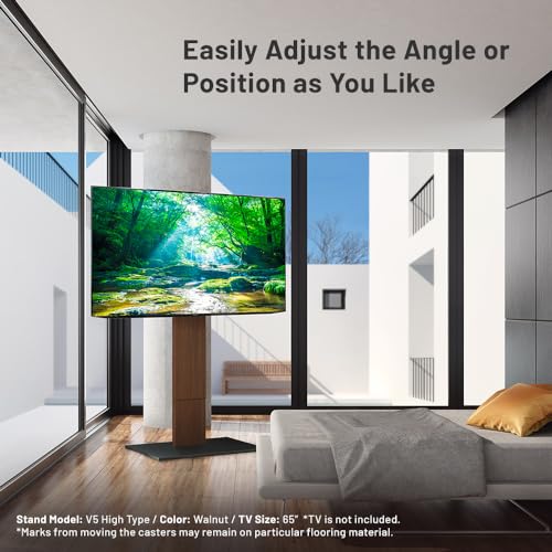 WALL V5 High Type TV Stand with Concealed Caster Wheels | Walnut