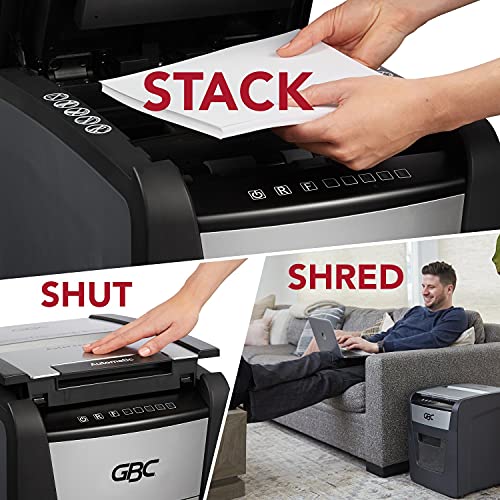 GBC Auto Feed+ Paper Shredder, 100 Sheet Capacity, Micro-Cut - 100M (WSM1757603)