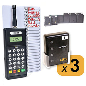 Restaurant Server Pager System with 3 Pagers