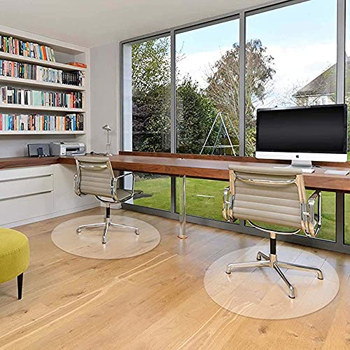 CYGG Transparent Non-Slip Round PVC Floor Protector Mat