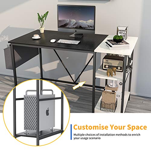 Computer Desk 47 inch Home Office Writing Study Desk, Modern Simple Style Laptop Table with Storage Bag
