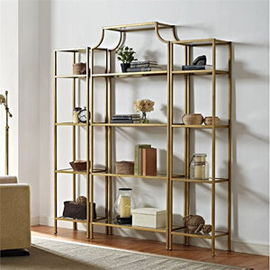 Pemberly Row 3 Piece Etagere in Gold