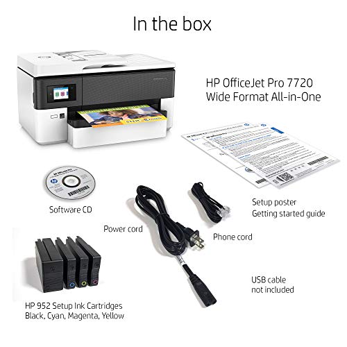 HP OfficeJet Pro 7720 All in One Wide Format Printer with Wireless Printing