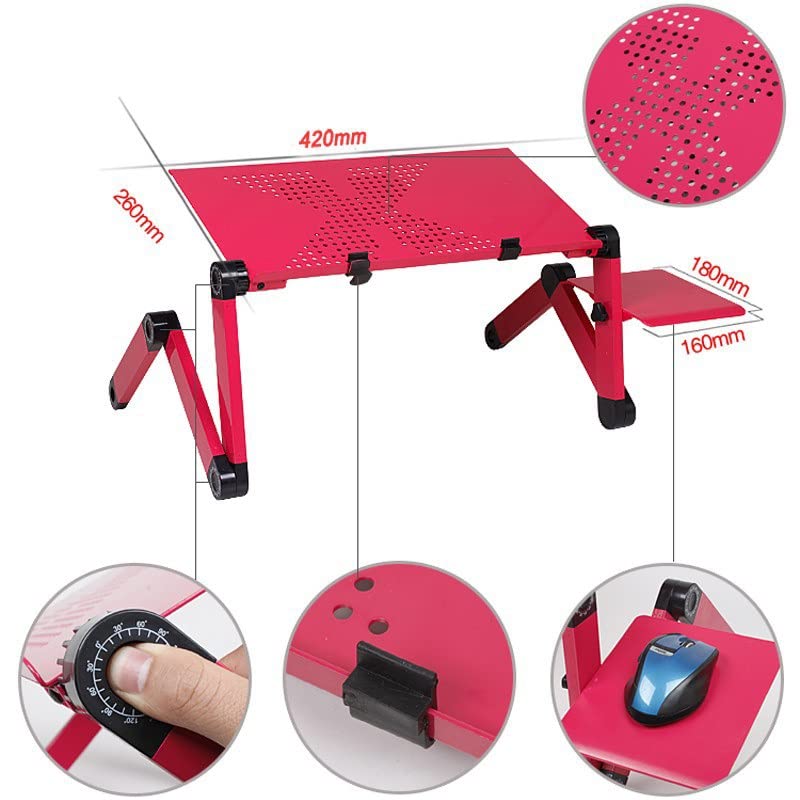 FKSDHDG Mouse Pad Adj Ustable Folding Ergonomic Design Stands Notebook Desk Laptop Stand Table with