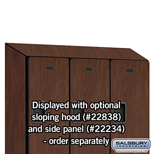 Salsbury Industries Double Tier Designer Wood Locker - 18" Wide - 3 Wide - 6 Feet High - Mahogany