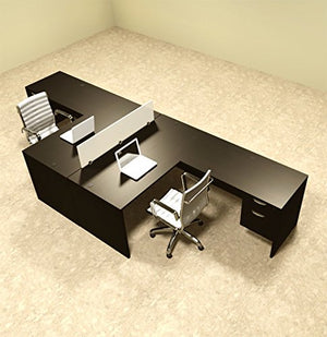 Two Person L Shaped Divider Office Workstation Desk Set, OT-SUL-FP40